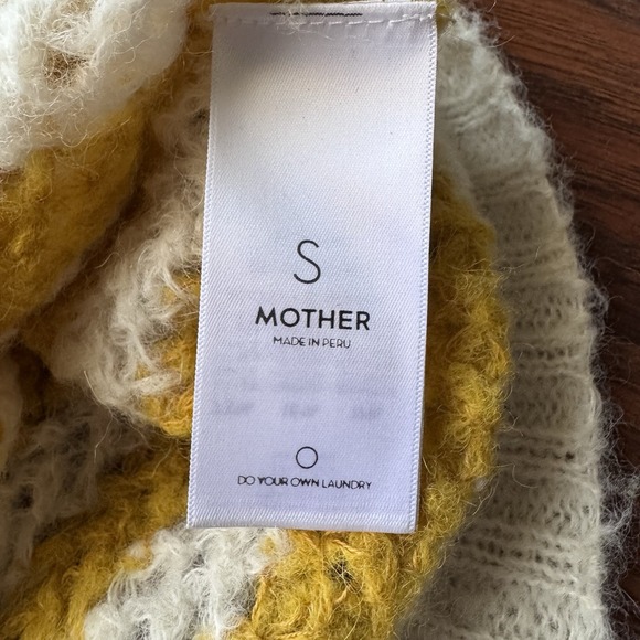 MOTHER "The Jumper" Sweater Small‎ Mostly Sunny Striped Alpaca Blend Cozy Soft - Picture 11 of 16